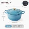 25cm Cast Iron Pots for Cooking Braised Cooking Pot Cookware Enamel Cast Iron Hotpot Kitchen Accessories Non Stick Pots and Pans