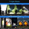 LED Flashlights, 90000 Lumens Zoomable 7 Modes Rechargeable Flash Light For Outdoor Home Hiking Camping Essentials