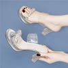 High-heeled Sandals Women's New Summer Wear Transparent Rhinestones Thick-soled Fairy Wind Sexy Crystal