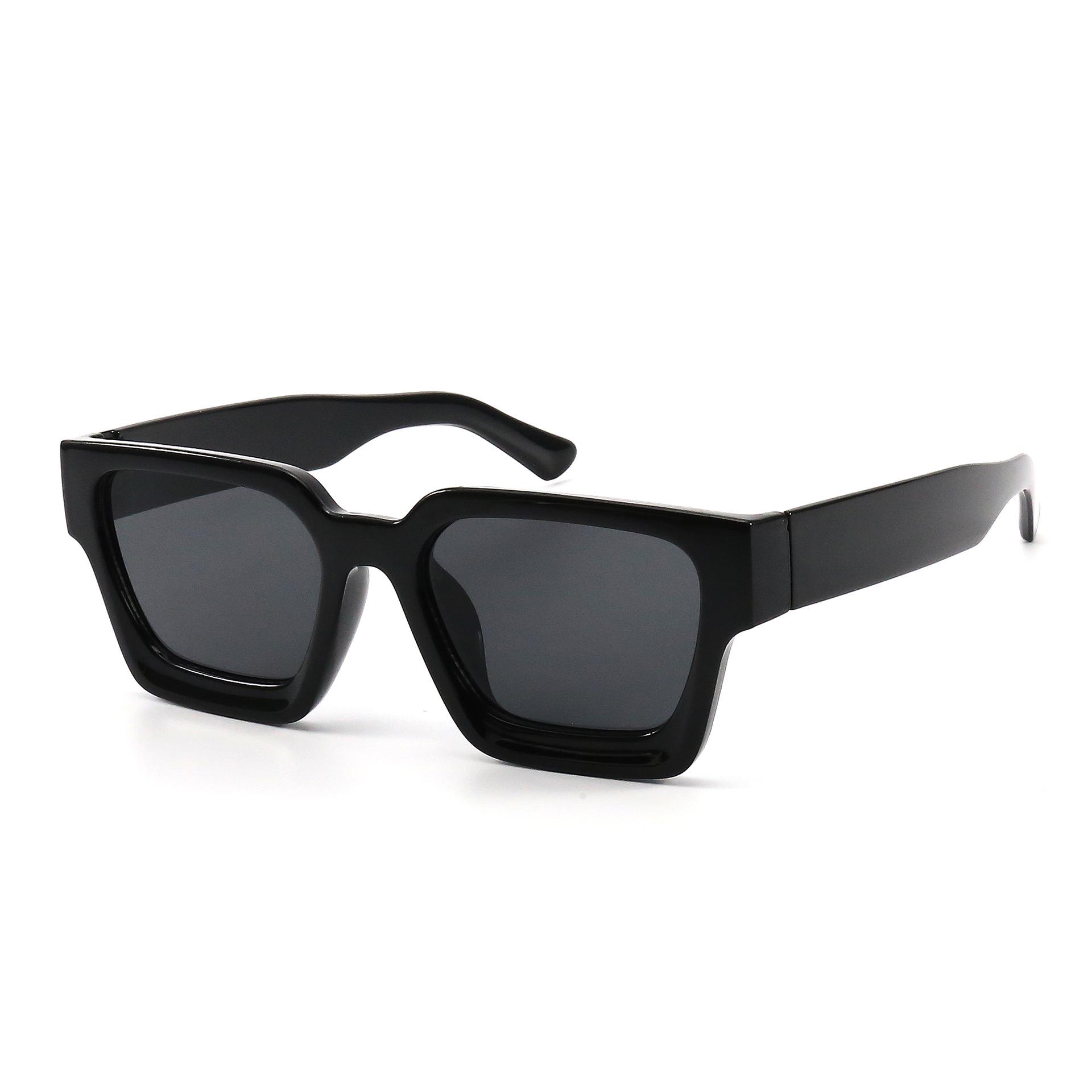 American Retro Square Sunglasses: Thick-Rimmed, Trendy, Anti-Glare, Street Style Eyewear.