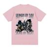Human By Day Sigma By Night Funny Wolf Graphic T Shirt Men Women Casual Cotton Short Sleeve Oversized T-shirts Streetwear Unisex