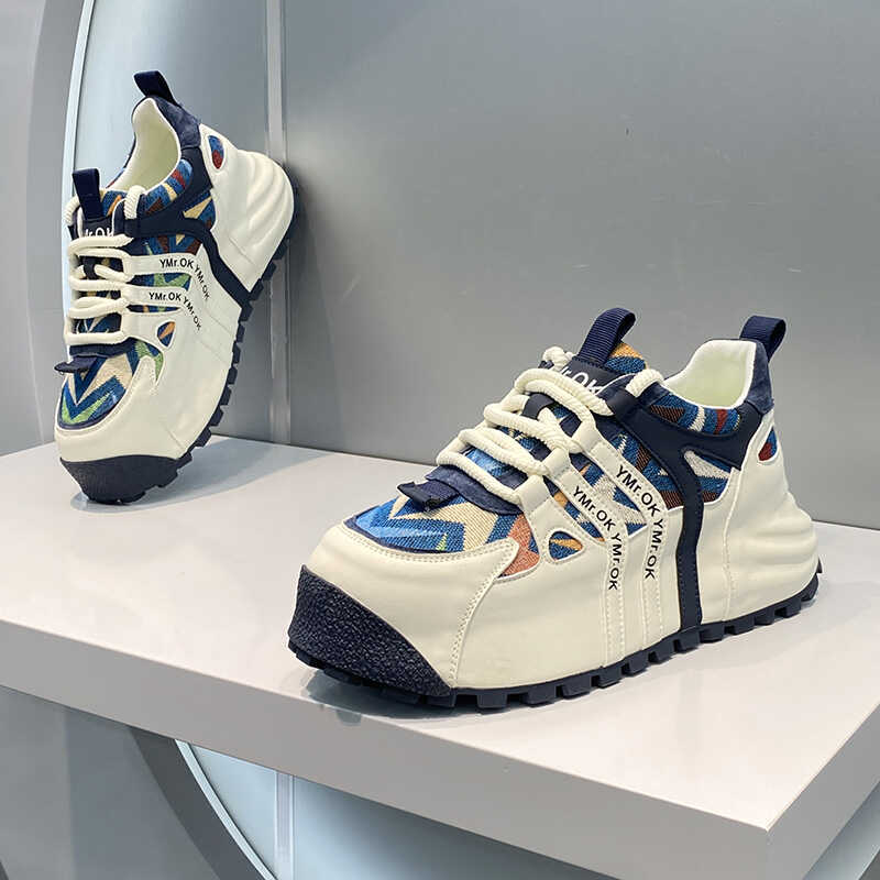 Fashion 2025 New Luxury Men's Sneakers Tall Thick Bottom Youth Casual Shoes Comfortable Durable Breathable Running Sports Shoes