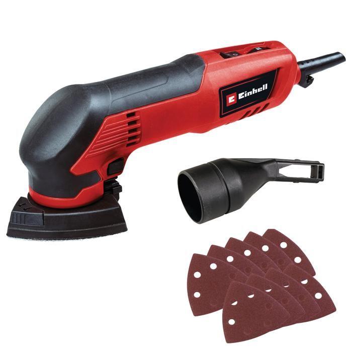 Einhell Ponceuse Delta TC-DS 20 E (adaptateur d'aspiration de poussière 36 mm et et 9 feuilles abrasives)