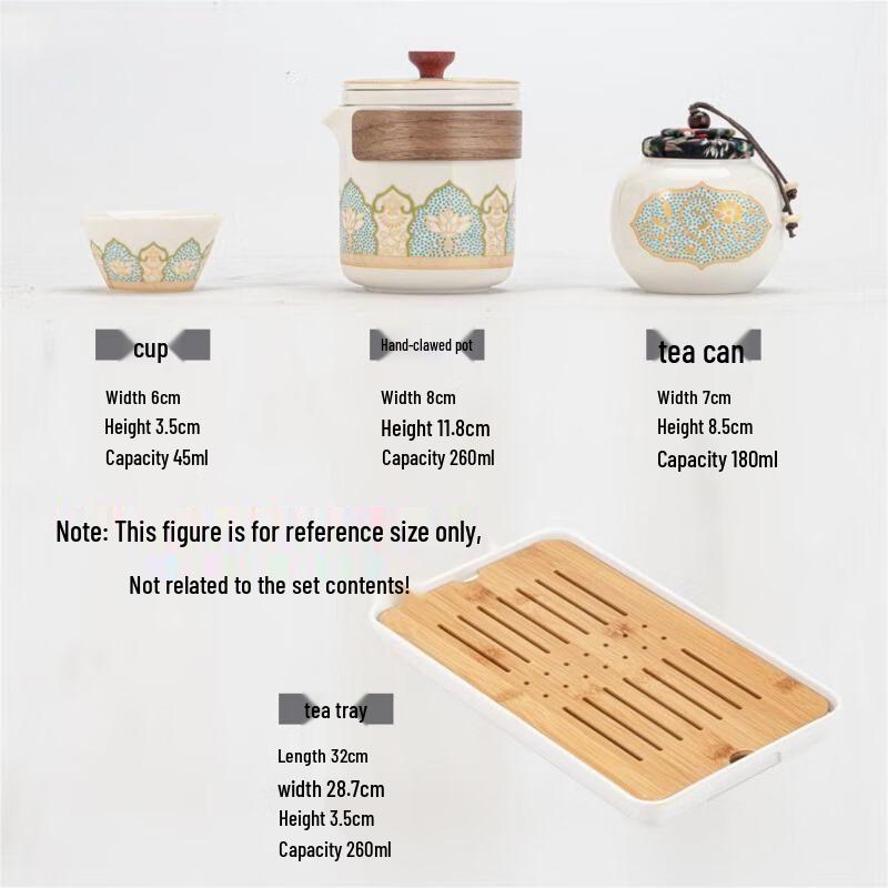 Qianxing Portable Ceramic Kung Fu Tea Set