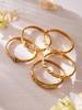 18K Gold-Plated Geometric Zirconia Bracelet with Stainless Steel Buckle