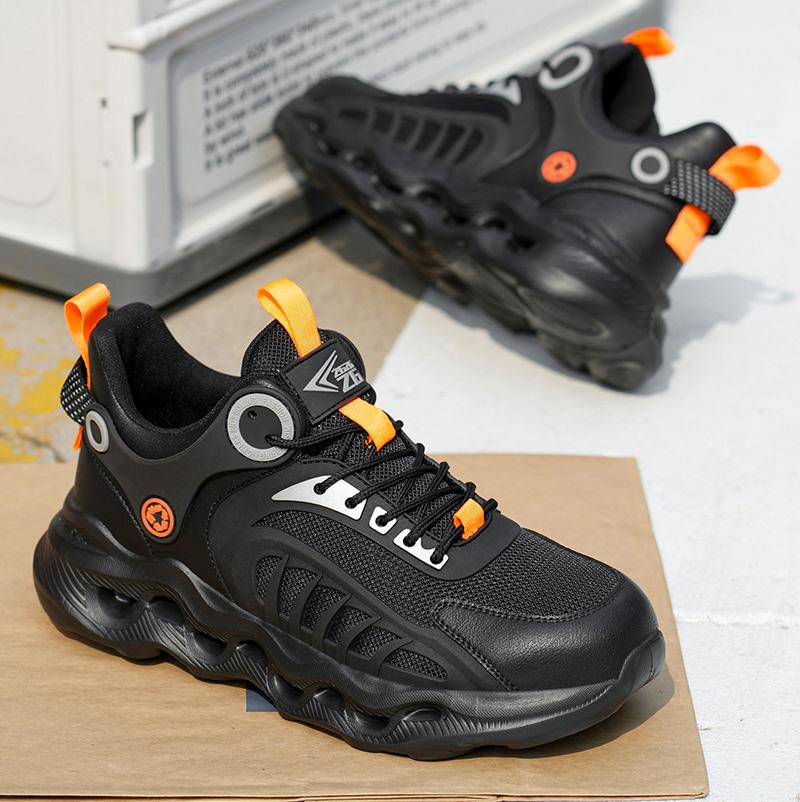 

New Men Work Boots protection shoes with anti smashing and anti piercing steel toe caps, Safety Shoes Wear resistant Seasons 38