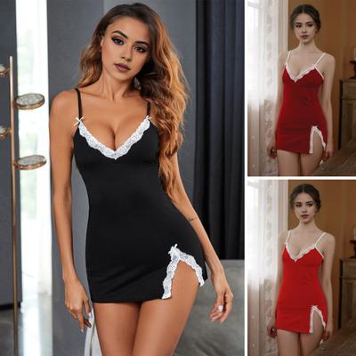 2 Teile/satz Frauen Sommer Nachthemd Höschen Set Spaghetti Strap Backless Sleeveless