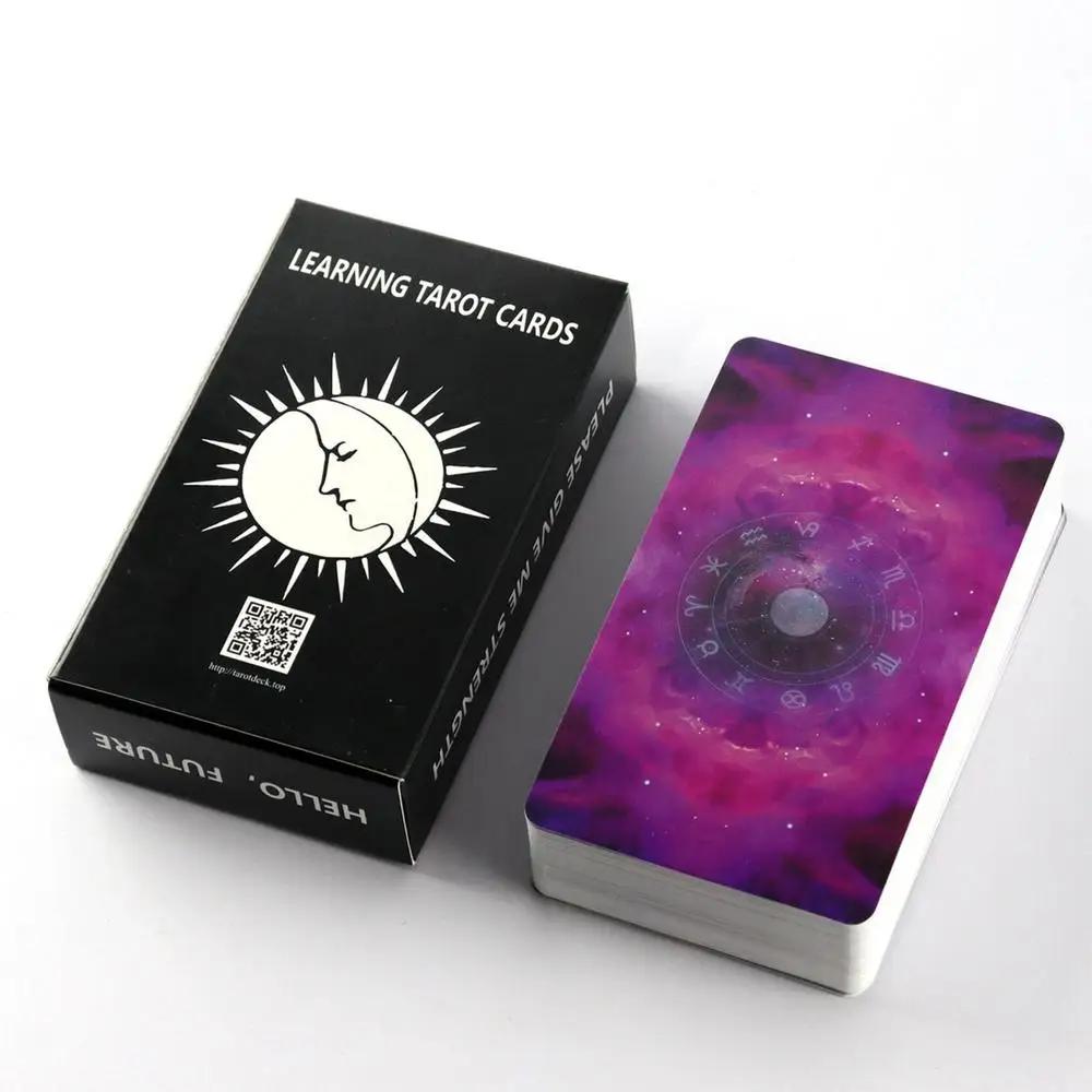 78 Stück Lern-Tarotkarten Hausparty Brettspiel Orakelkarten Tischspiel Divinationswerkzeuge Orakelkarte Familie Freund Tischspiel