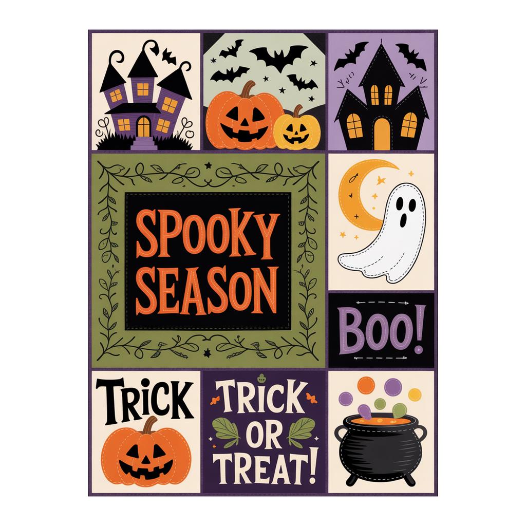 Halloween Print Pumpkin Castle Blanket Flannel Blanket Throw Blanket