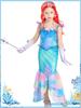 Ariel Dress Luxury Set Cosplay Dress Mermaid Costume for Kids Princess Dress Cosplay Costume Gloves Wand Wig Crown Necklace Earrings Bracelet 120