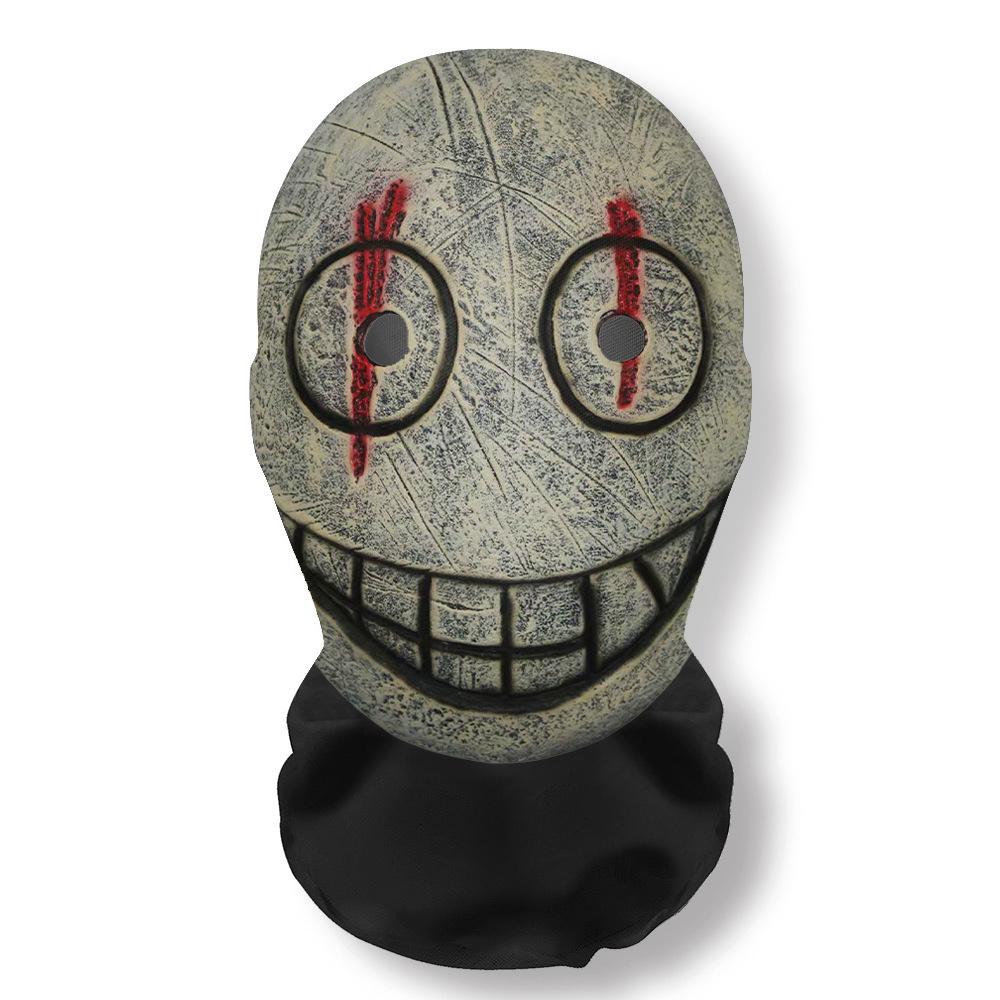 Halloween Ghost Face 3D Printed Mask Stretch Mesh Full Face Mask Skull Headdress Funny Party Halloween Horror Cosplay Props