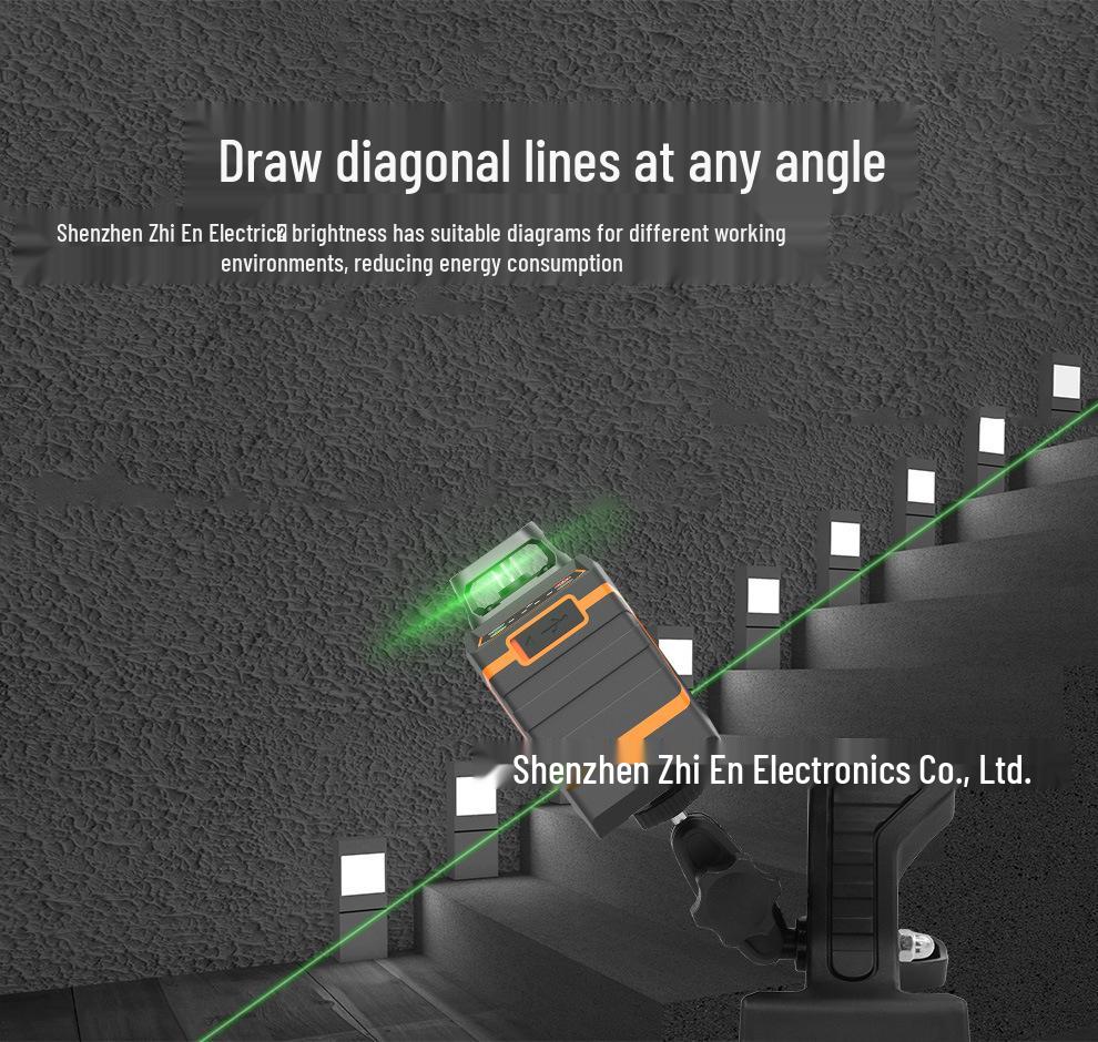 360° Green Laser Level with 8 Precision Lines