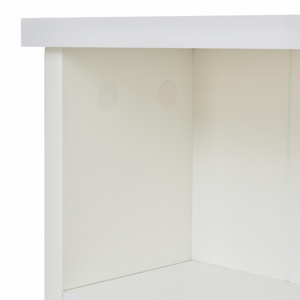 Solid Wood Single Bed with Drawers and Slatted Base, Bookshelf Teenagers and Adults Children's Bed, 90x200cm White