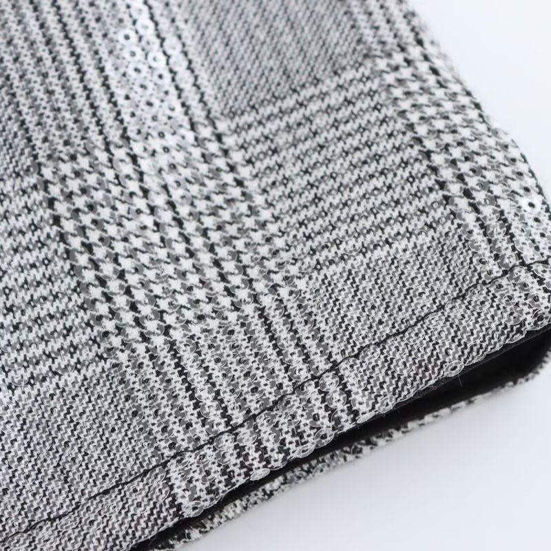 Kaslead New Women Clothes Western Style Versitile Fashion Plaid Sequined Sexy Low Waist Skirt