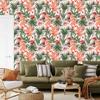 Exotic Tropical Leaves Flowers Wallpaper for Living Room and Bedroom 50x1000