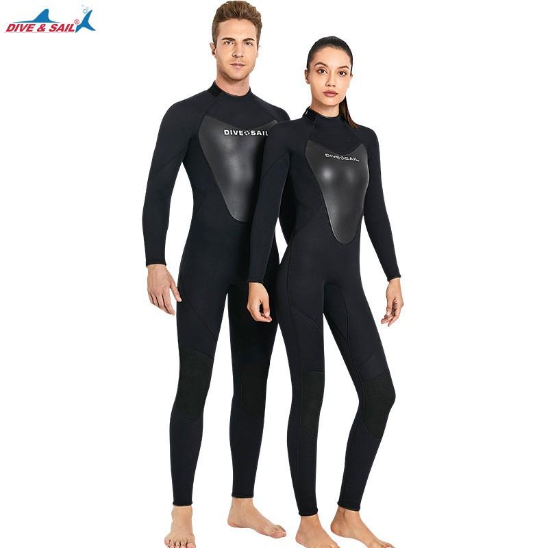 3MM Full Wetsuit Long Sleeve Pants Diving Surfing Snorkeling Warm Stretch Neoprene Swimsuit