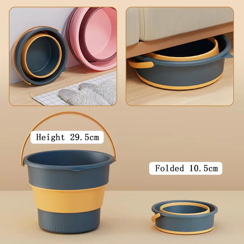 Silicone Collapsible Bucket for Car Wash and Fishing Multifunctional Basin Large Capacity Household Items 17L