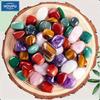 Seven-Color Natural Agate Crystal Meditation Stones for Tibetan Buddhist Rituals