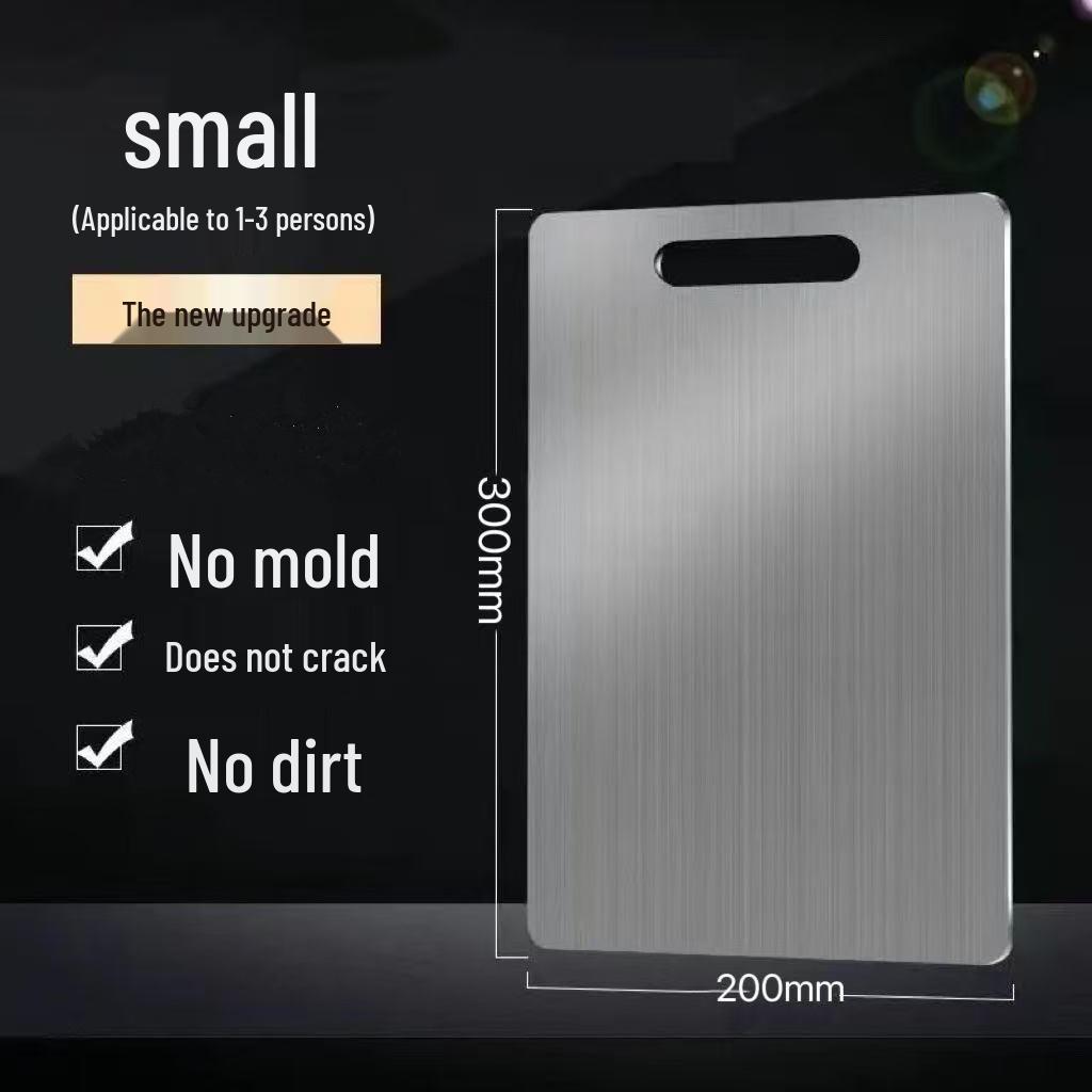 Double-Sided Stainless Steel Anti-Mold Cutting Board for Kitchen and Fruit Chopping.
