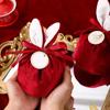 Osterhasenohren Süßigkeitentüte Niedlicher Hase Samt Zugband Süßigkeitentüten Geschenkverpackungstüten Hochzeit Geburtstagsfeier Schmuckorganisator