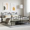 VidaXL Metal Bed Frame with Headboard-Footboard Black 180x200 Cm 353461