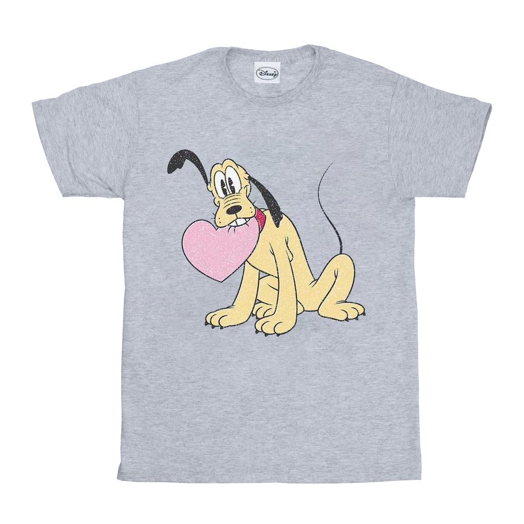 Disney Herren Pluto Love Heart T-Shirt