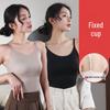 Spaghetti Strap Ice Silk Seamless Bra with Beautiful Back Design