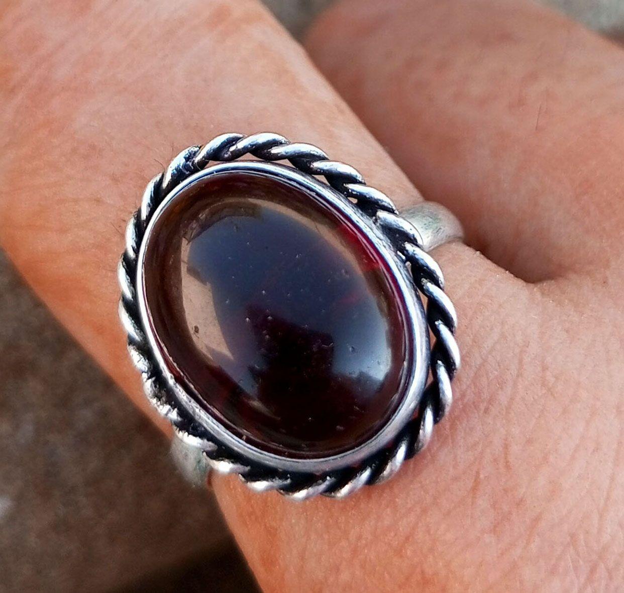 

Гранатовый драгоценный камень 925 пробы с серебряным покрытием 1 шт. кольцо ювелирные изделия chris-br120