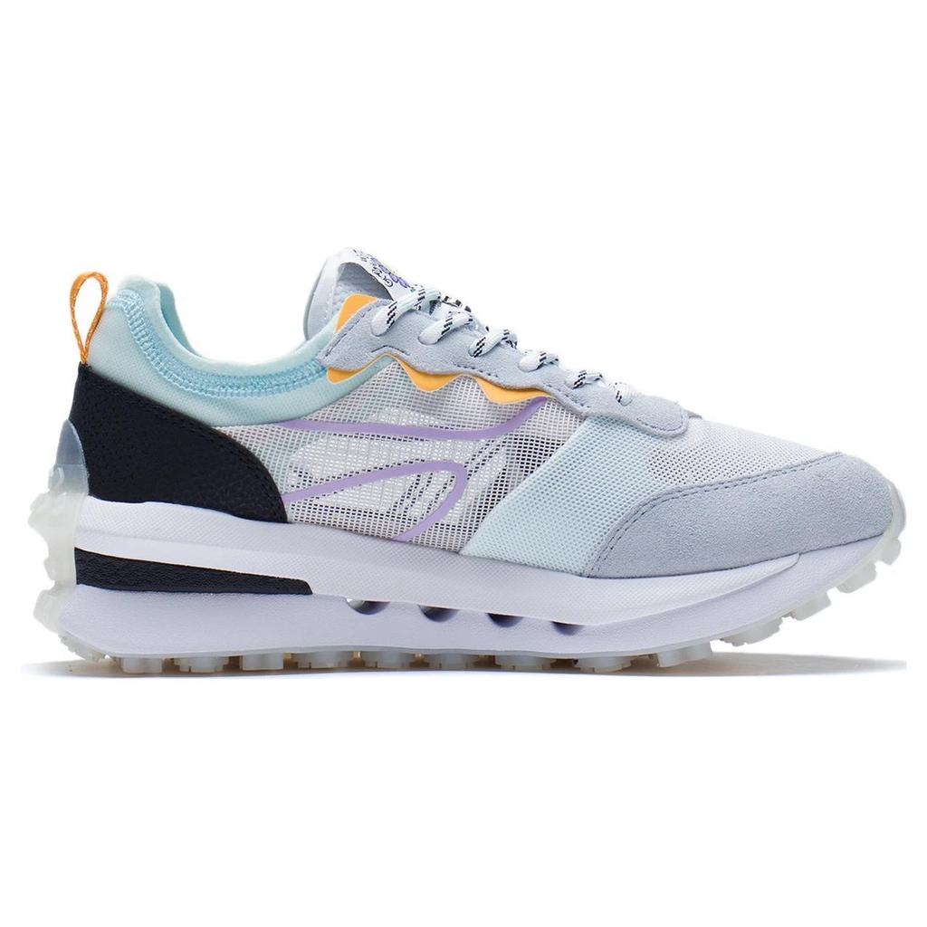 New LINING Square Circle V2 Casual Shoes Women's Low Top Standard White/Dawn Gray/Black AGCS026-1