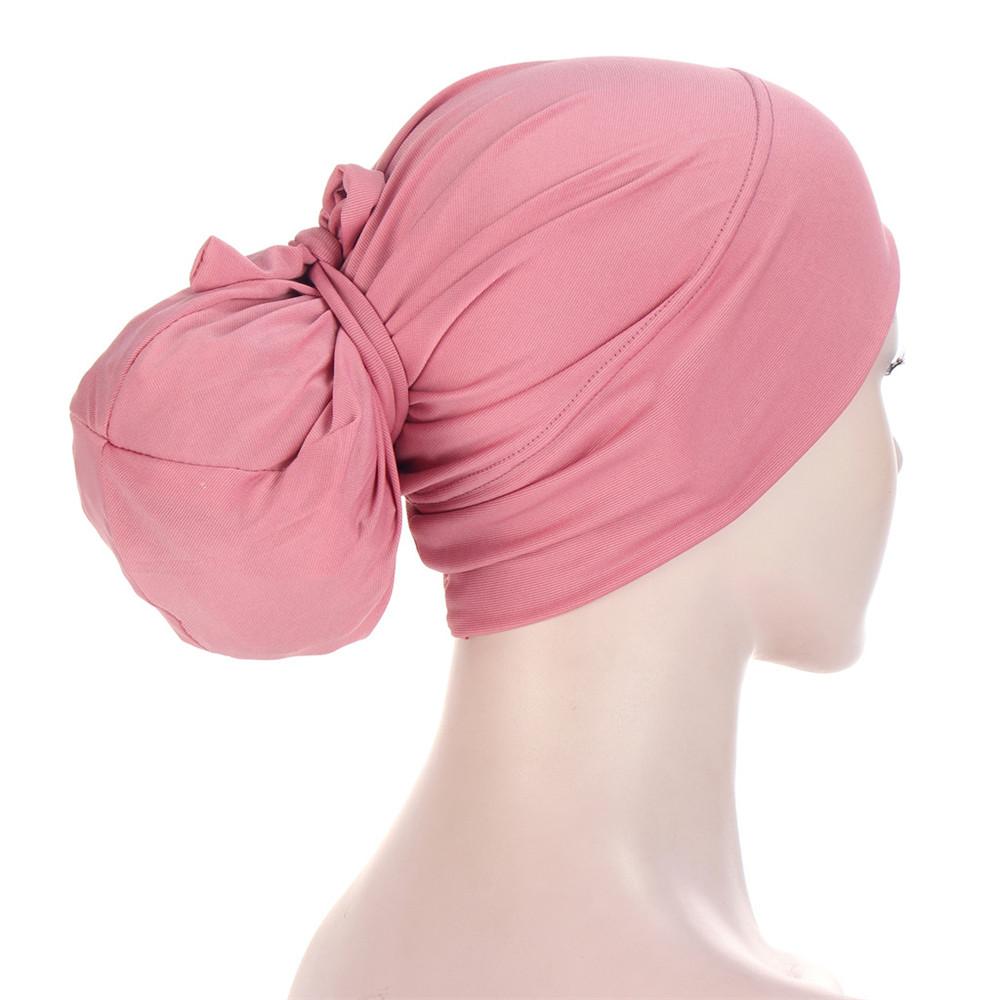 Muslim Hijabs Women Beanies Skullies Knot Bonnet Turban Hair Loss Hat Chemo Cancer Bandanas Arab Islamic Headwrap Headscarf New