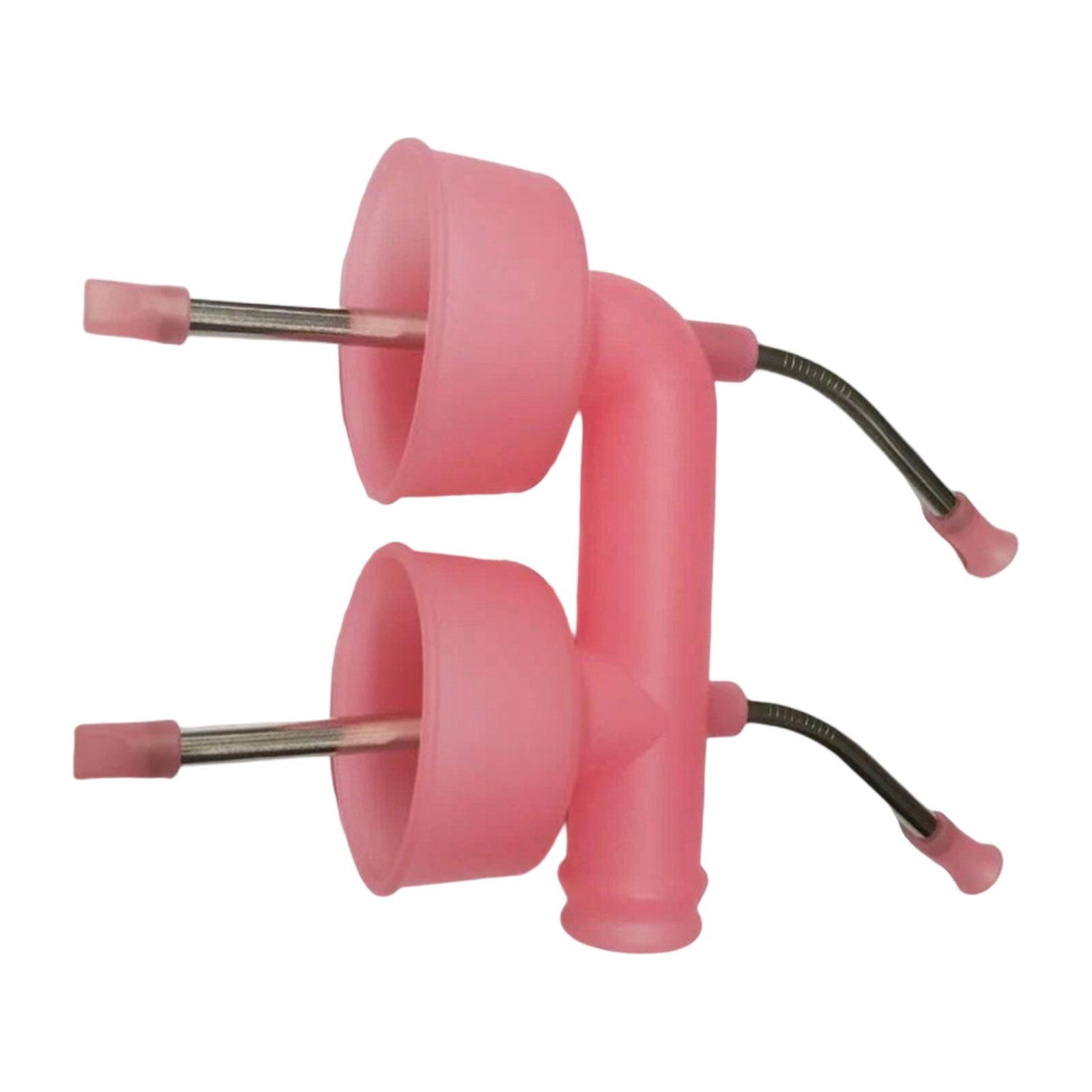 

Двойной пивной шноркель пивной бонг питьевые аксессуары воронка для питья бутылка чаггер шноркель для напитков для новогодней вечеринки розовый