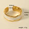 Luxury Non-Fading Drip Oil Open Ring - European and American Style Stainless Steel Statement Jewelry
