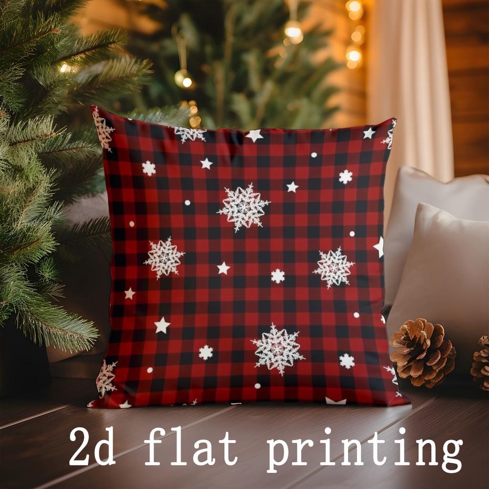 Home Decor Christmas Pattern Pillow Covers Suitable For Sofa Bedroom Car Pillow Cover Cushion Rectangular Back Cushion