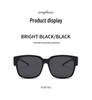 Luxury TR90 Square Frame Polarized Sunglasses - Unisex One-Piece, Dual-Use