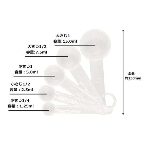 Maruhachi Sangyo Gardening Measuring Spoons, Set of 5, GA-7