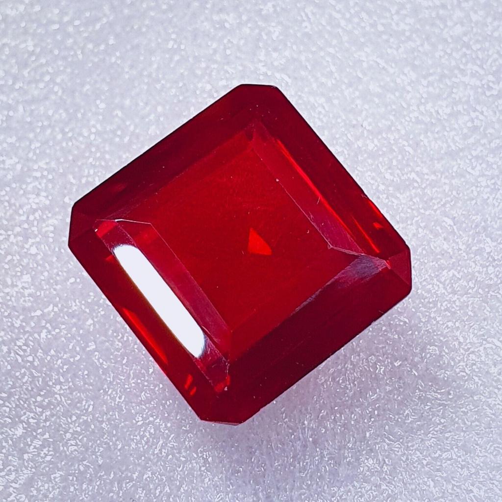 AAA Natural Blood Red Mozambique Ruby Loose Emerald Cut Gemstone 68 Ct P454