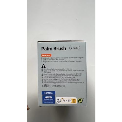 MR.SIGA Multicolor Kitchen Brush (Pack of 2) Palm Brush, Gray