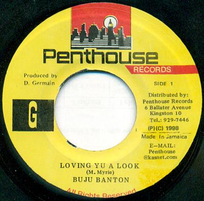 Disque 7 pouces BUJU BANTON - Loving Yu A Look NONE Penthouse Recor 1998 Jamaïque Reggae, Ska & Dub Occasion