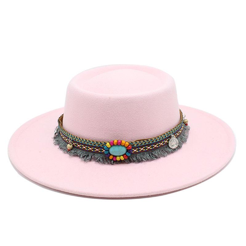 2022 Xiaohongshu Chain Dome Convex Top French Top Hat Style Felt Hat 8.5Cm