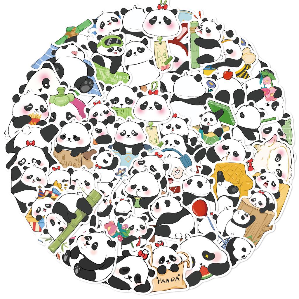 50 Kreslených Zvířat Panda Graffiti Samolepky Dekorativní Kytara Notebook Kufr DIY Vodotěsné Samolepky