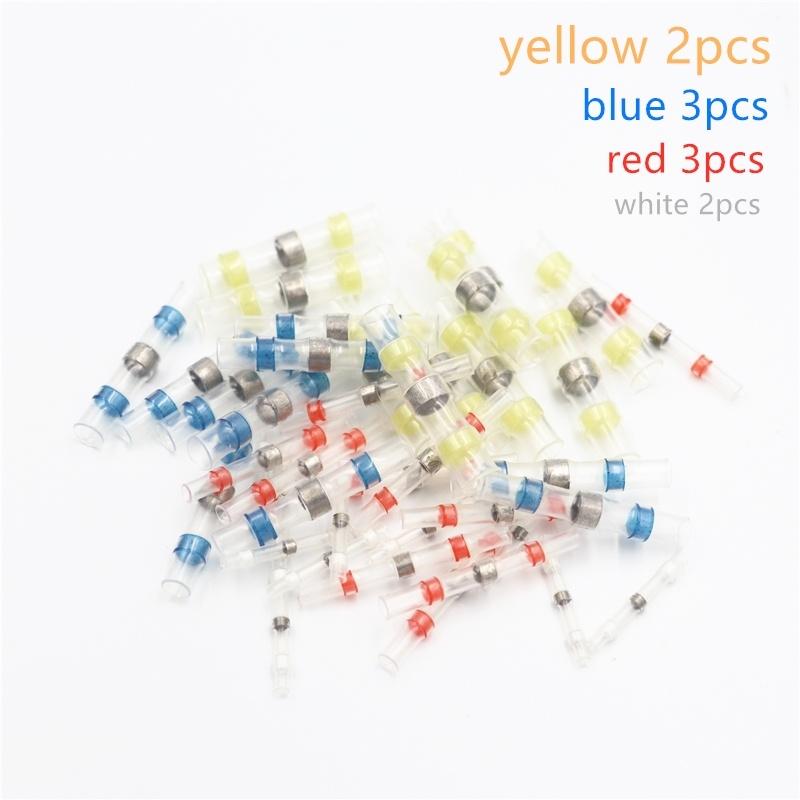 100pcs Waterproof Solder Ring Heat Shrinkable Tube Wire Wiring Waterproof Insulation Heat Shrink  Sleeve Cable Connector