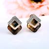 Korean Crystal Rhombus Stud Earrings: Stylish and Versatile Women's Jewelry