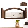 Fairy Door Socket Cover Board Baby Protection Socket Cover Decorative Wooden Outlet Covers Wall Plate Child Proof Outlet Cover