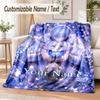 Frieren Beyond Journey's End Benutzerdefinierter Name Flanell-Kuscheldecke Weich Warm für Sofa Bett Innenbereich Zuhause
