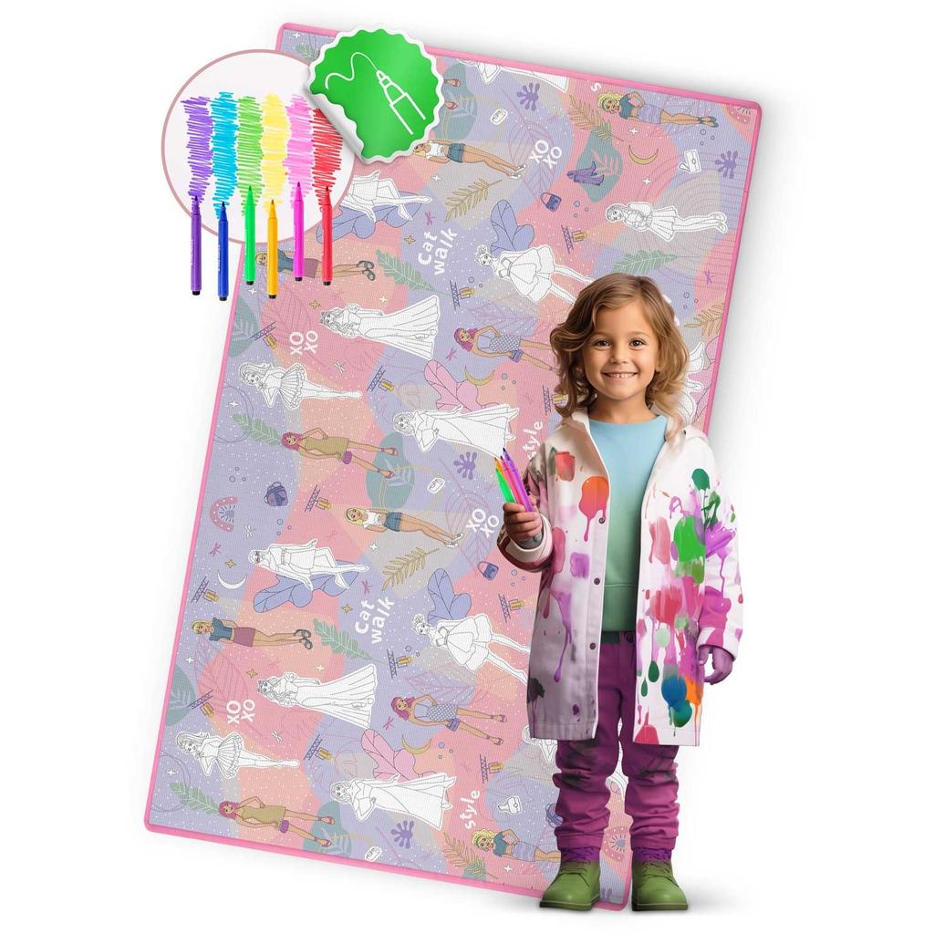 Ricokids Rk-343 Foam Mat For Coloring, Rolled, 200 X 120 X 0.3 Cm