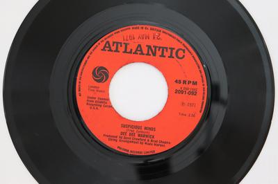 7inch Record DEE DEE WARWICK - Suspicious Minds 2091092 Atlantic 1971 UK Soul/Funk Used