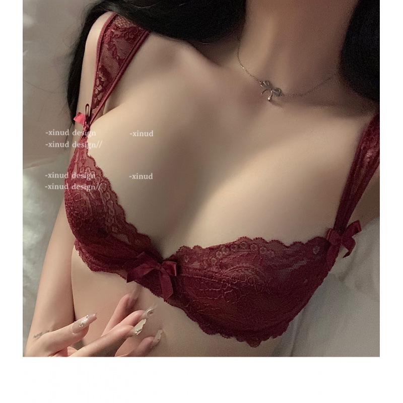 

Комплект кружевного пуш-ап бюстгальтера: Ультратонкий, Удобный, Дышащий, Большого размера для женщин 32/70AB