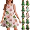 Girl Summer Dress Sleeveless Printed Color Casual Dress St. Patrick's Day