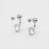 OudStudio Crystal Two-way Earring_Silver