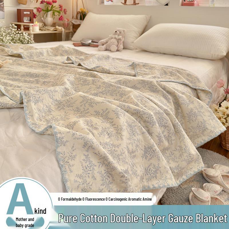 Children's Pure Cotton Double Layer Gauze Summer Blanket & Cooling Quilt
